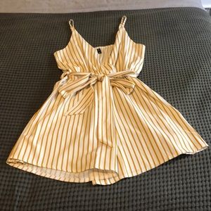 Yellow striped romper